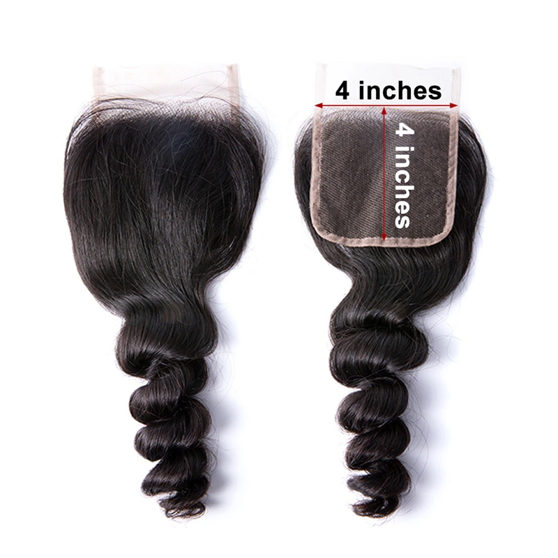 Virgin Hair Loose Wave 4x4 5x5 6x6 7x7 Transparent Lace Closure - 图片 2